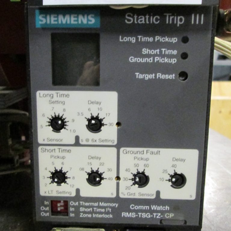 Static Trip III RMS-TSG-TZ-CP Trip Unit - Circuit Breaker Sales NE